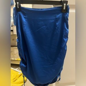 Native royal blue silk skirt